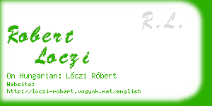 robert loczi business card